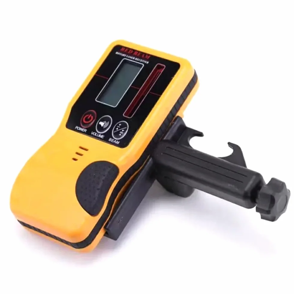 Ricevitore per laser rotativo autolivellante all'aperto, ricevitore laser rotativo con morsetto Heavy Duty e luce