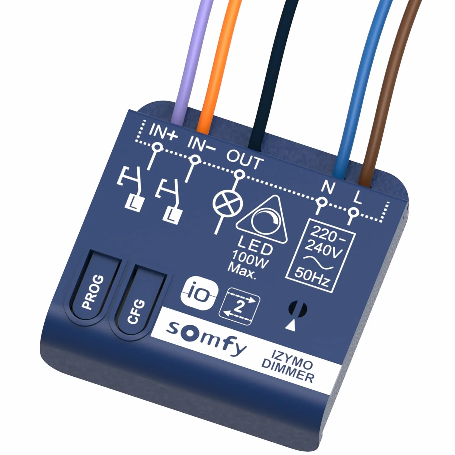 Somfy 1822663 - Micro ricevitore di illuminazione con variazione IZYMO | Tecnologia io-homecontrol | Tahoma (switch)