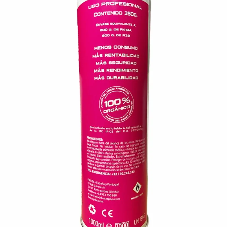 CONFEZIONE GAS BIOLOGICO GASESCO + 32 SOSTITUTO R410A R32 800 gr +VALVOLA + TUBO