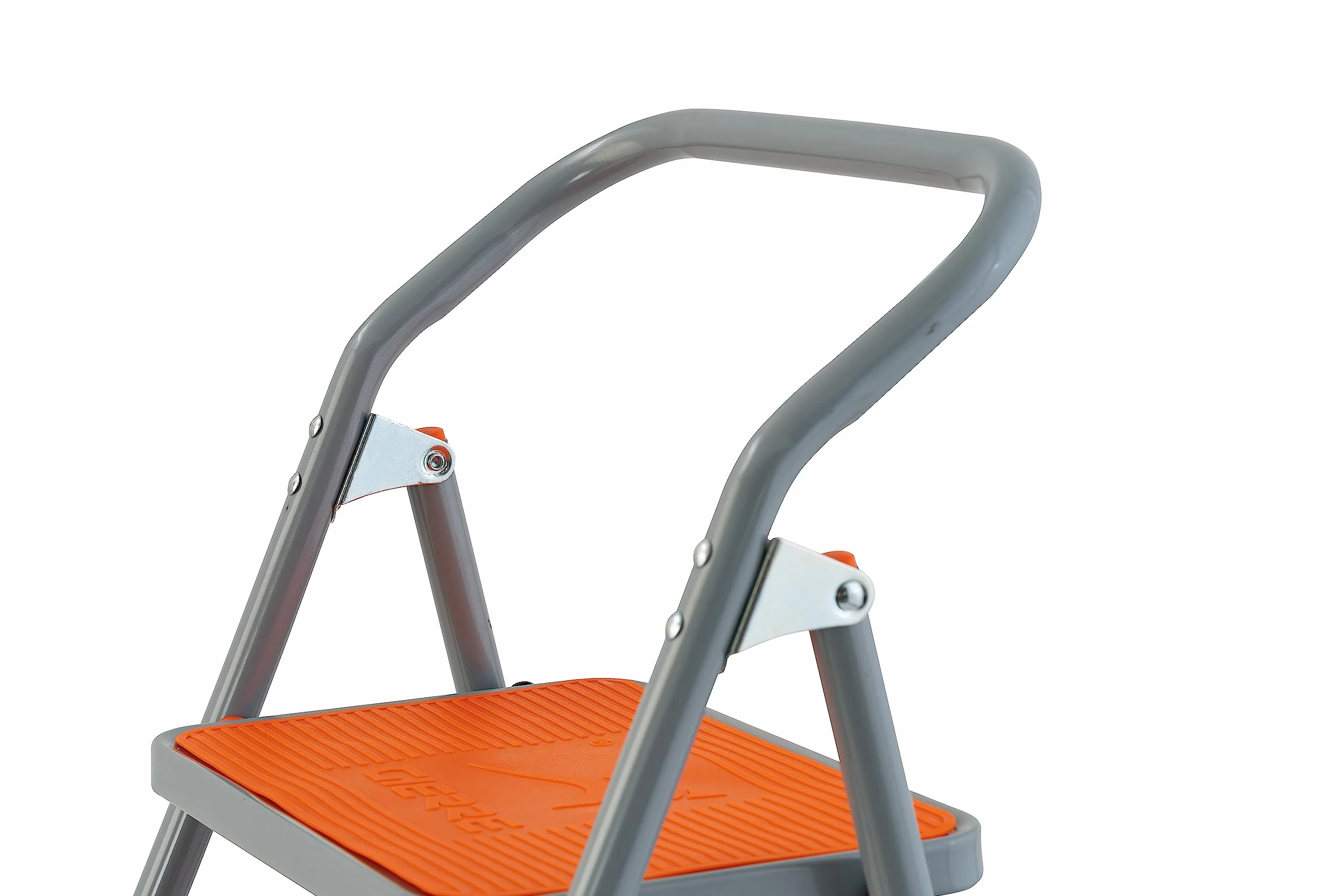 GIERRE Scaletta 3 Gradini In Acciaio Con Base di Appoggio 142H x 48 cm Gancio di sicurezza per Apertura Chiusura Accidentale Scaletta Pieghevole Salvaspazio Gradini Antiscivolo Piedini in Gomma