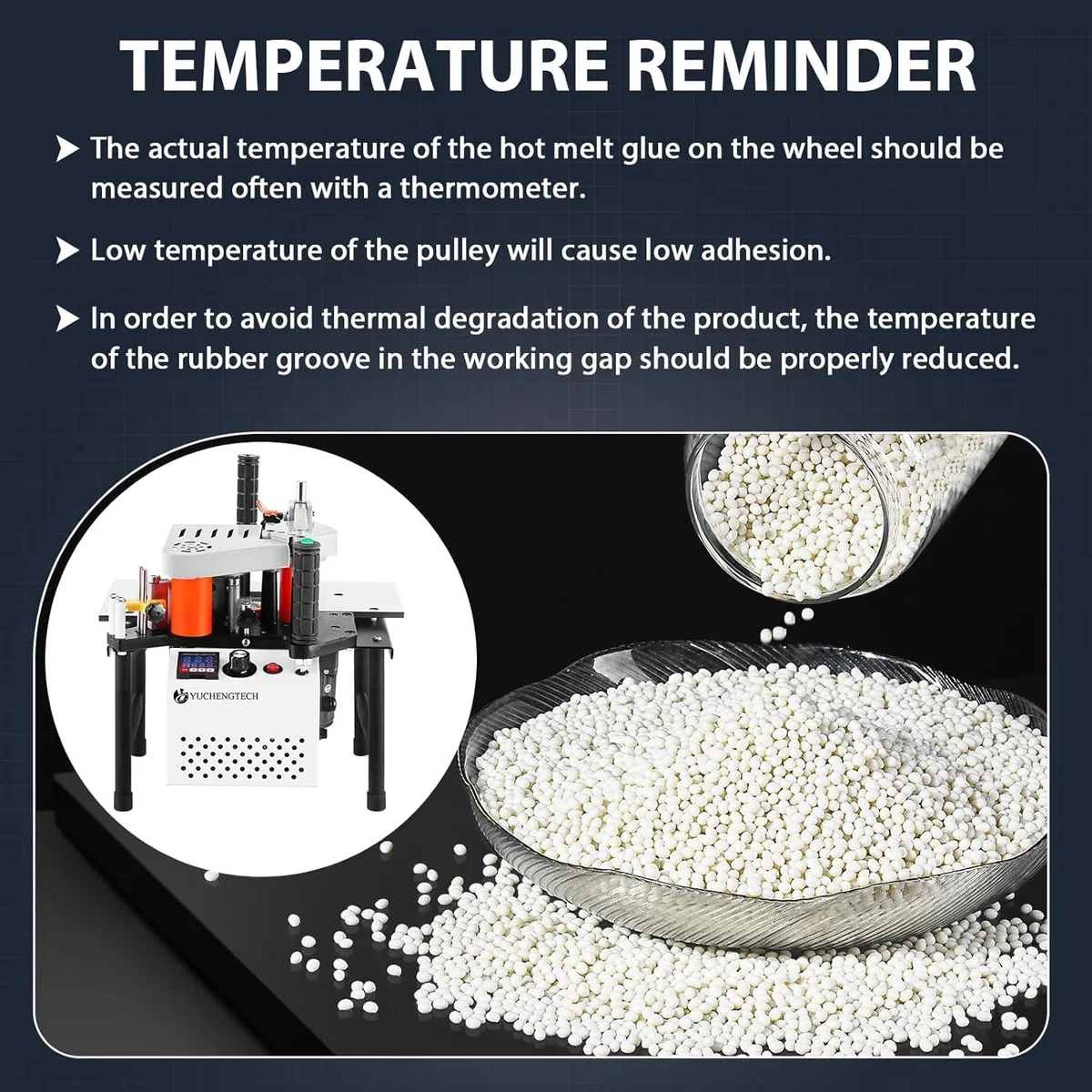 YUCHENGTECH Pellet di Colla Bianca per Bordatrice 5 kg Colla Hot Melt Pellets Adesivo per Bordatrice