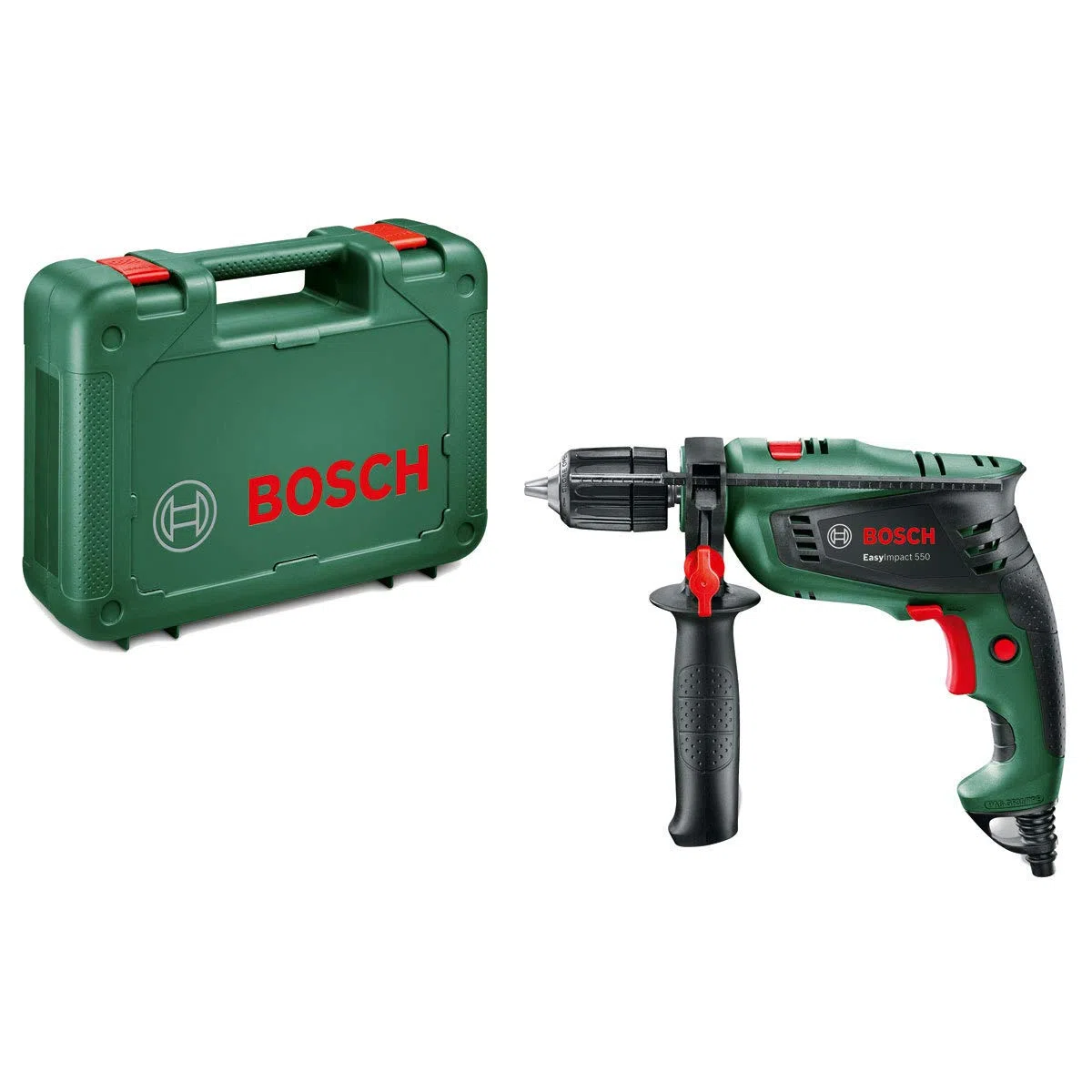 Bosch Home and Garden 603130000 Trapano Battente EasyImpact, 550 W, 230 V, Verde, 1 Pezzo