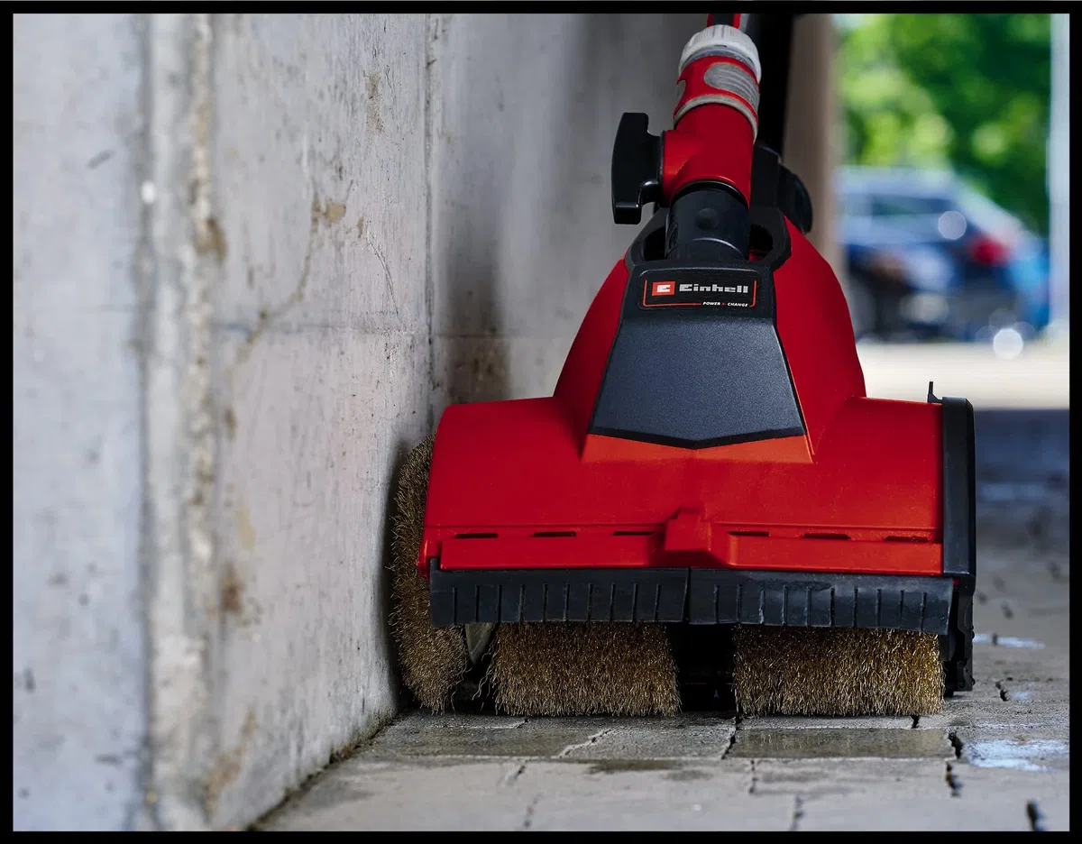 Originali Einhell Spazzole laterali ULTRA per pietra (spazzole per superfici, adatte per pulisci superfici a batteria PICOBELLA di Einhell, spazzole in acciaio per pietra, larghezza 215 mm)