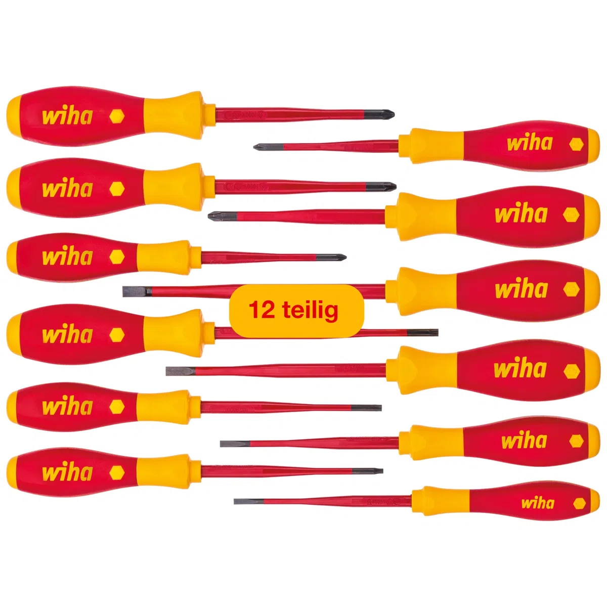 Wiha Set di cacciaviti elettrici slimFix SoftFinish, nero, 12 tlg