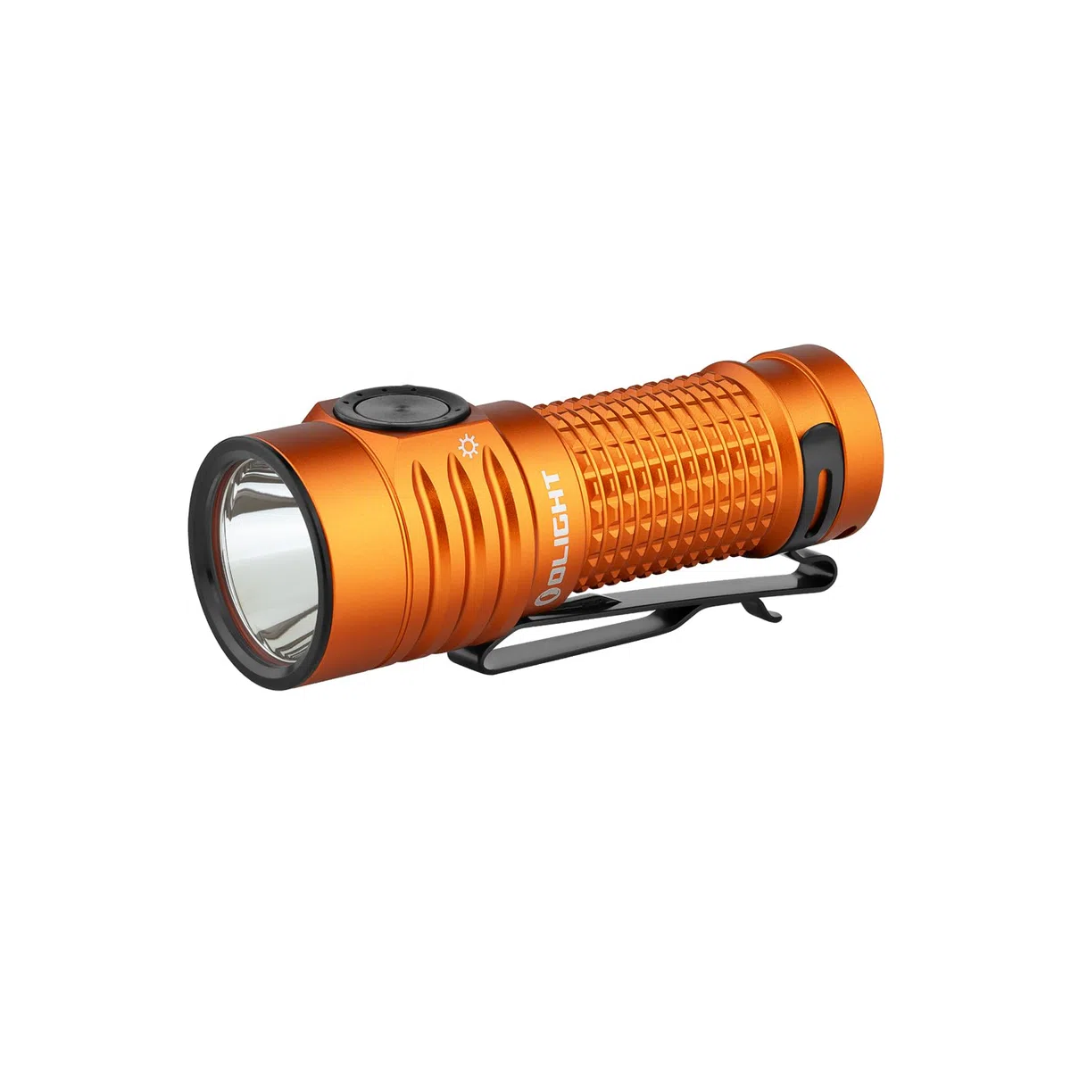 OLIGHT BatonTurbo Torcia 1000 Lumen 510 Metri di Alcance LED Portatile Ricaricabile ad Alta Potenza per Illuminazione Notturna Campeggio Escursionismo Explorazione di Grotte e Uso Domestico(Arancione)
