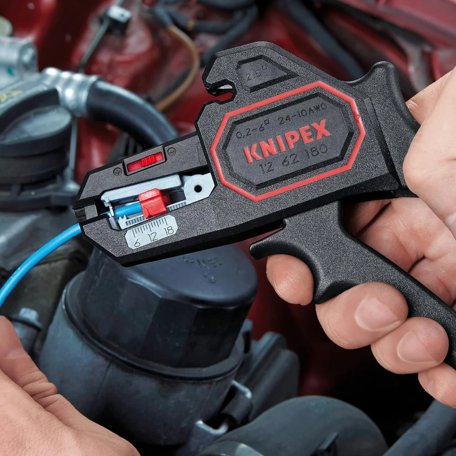 KNIPEX Pinza Spelacavi Automatica 180 Mm (Confezione Self-Service/Blister) 12 62 180 Sb