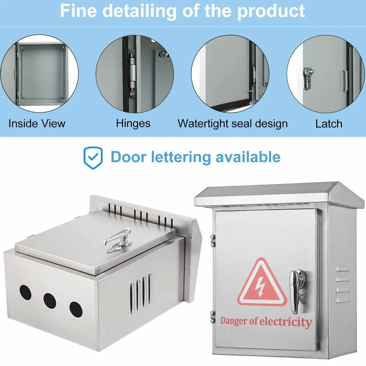 500x400x160 mm Quadro Elettrico da Esterno, Scatola Stagna Elettrica da Esterno, Cassetta Elettrica Esterna da Muro, Scatole Elettriche da Parete, Cassetta Contatore Gas per Uso Interno ed Esterno
