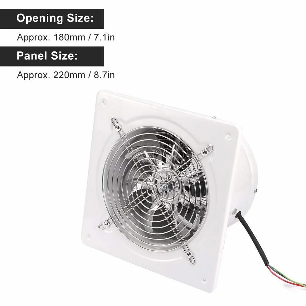 220V 180mm Ventilatore Industriale per Parete aspiratore Ventilatore per Finestra Cucina Soggiorno Ufficio Camera da Letto Uso