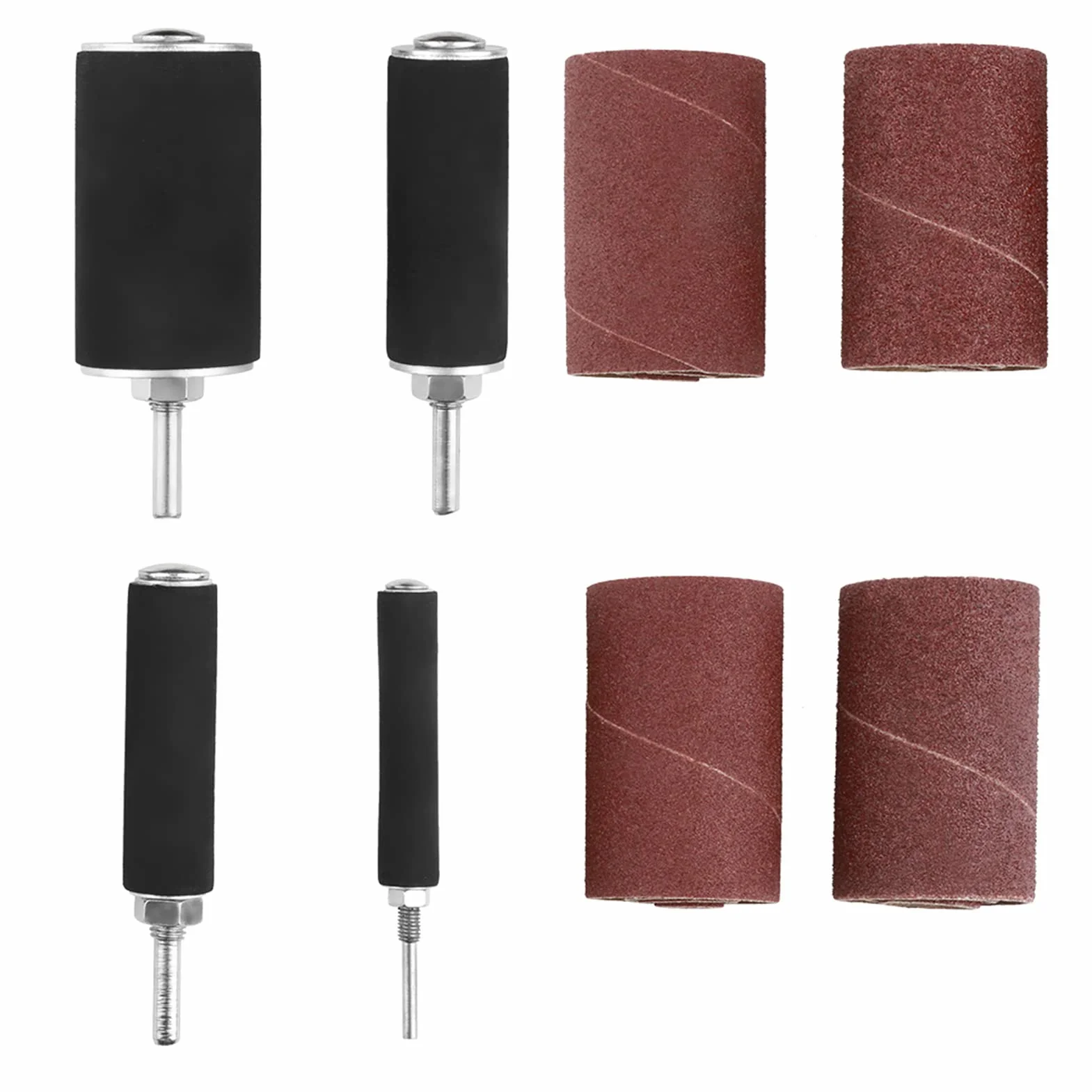Kit Tamburo Levigatura in Gomma 20 Pezzi per Trapano a Colonna con Custodia Dimensioni 1/2" 3/4" 1" 1,5"