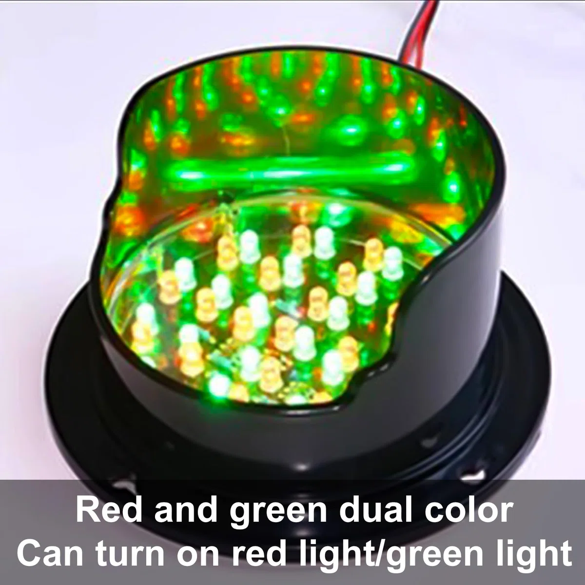 Lampada Semaforo 12/24V, LED Semaforo Rosso e Verde, Impermeabile IP67, Adatta per Traffico, Attrezzature e Canali(13cm/5in)