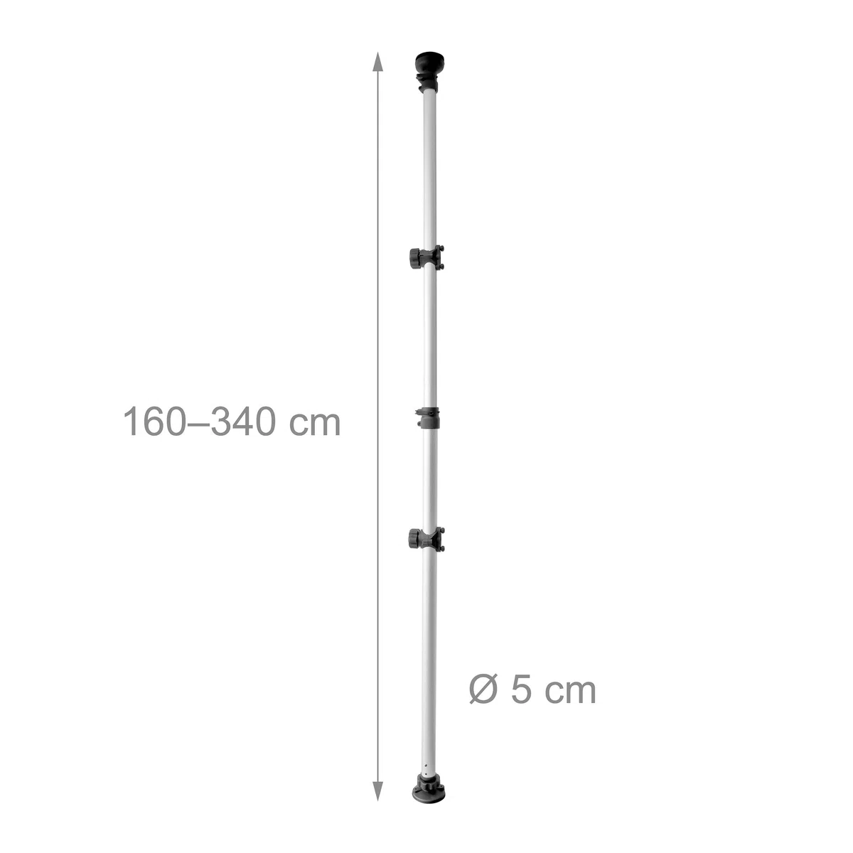 Relaxdays Porta Biciclette Telescopico, Garage e Cantina, per 2 Bici, Regolabile, 40 kg, Soffitto, Pavimento, Argentato