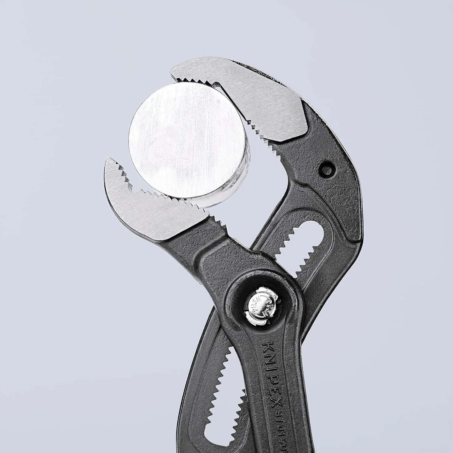 KNIPEX Cobra XL Pinza regolabile per tubi e dadi in confezione Self-service bonderizzata grigia Rivestiti in resina sintetica, 87 01 400 SB