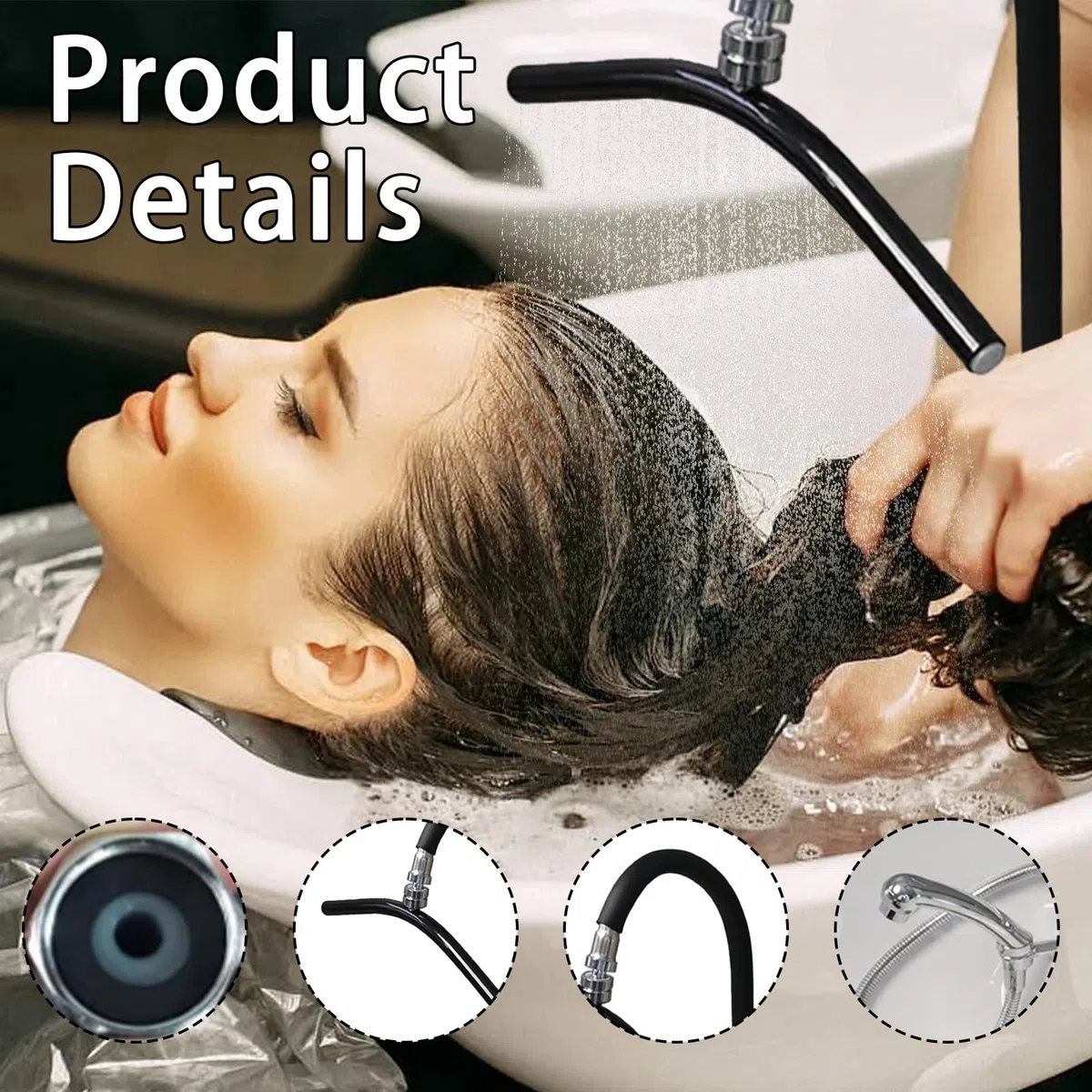 Sistema Di Doccia Per Terapia Termale Supporto Per La Circolazione Dell'Acqua Head Spa Per Lavaggio Dei Capelli Interfaccia Rotonda Lavaggio Dei Capelli Massaggio Alla Testa Terapia Termale