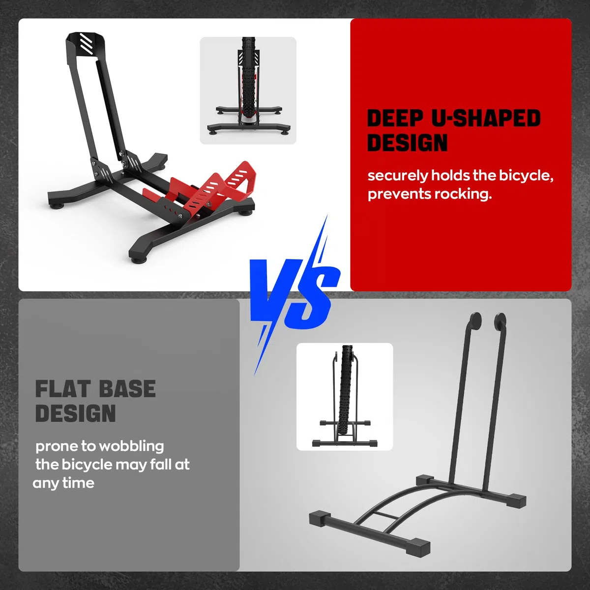 IMAYCC Professionale Supporto Bici da Terra, Rastrelliera Biciclette per 24”-29” MTB, Ebike, Bici da Strada, Corsa, Tetto, Bambino, Portabici da Terra per Garage, Cantina e Appartamento