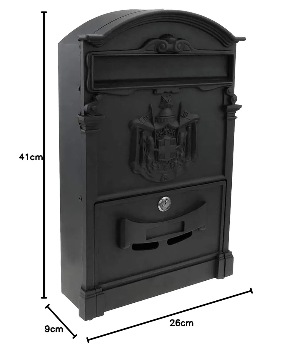 Kippen 10005CN - Cassetta Postale Modello "REGIUS" di Colore Antracite. Dimensioni: 410x260x90mm.