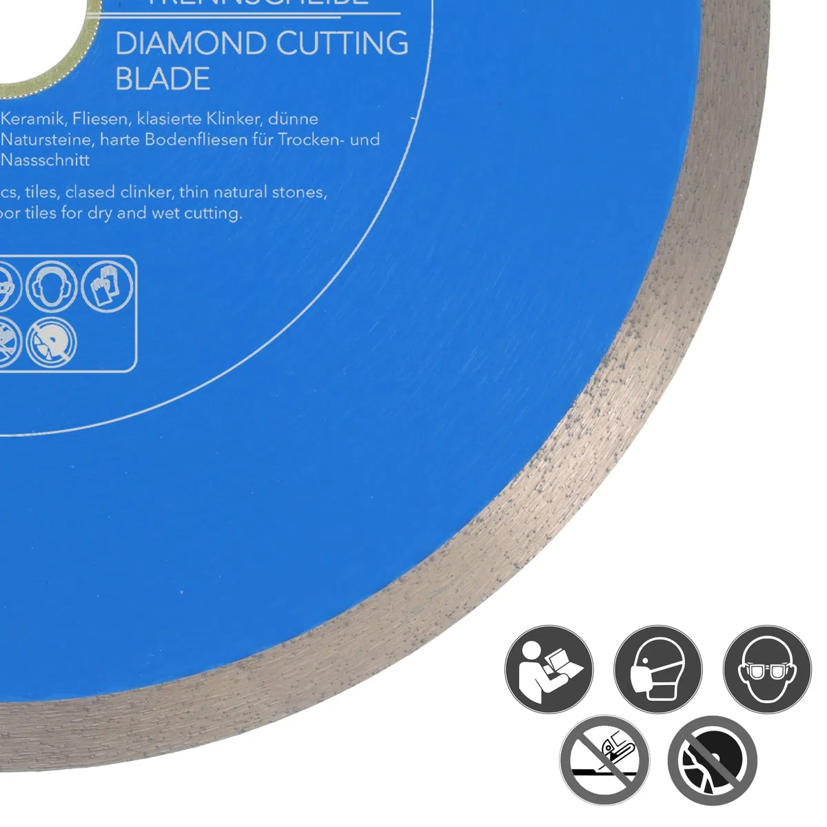 PRODIAMANT Disco da taglio diamantato Tile Professional 230 mm x 30/25,4 mm F702 ProRim no break out su piastrelle smaltate gres porcellanato ceramica e pietra naturale