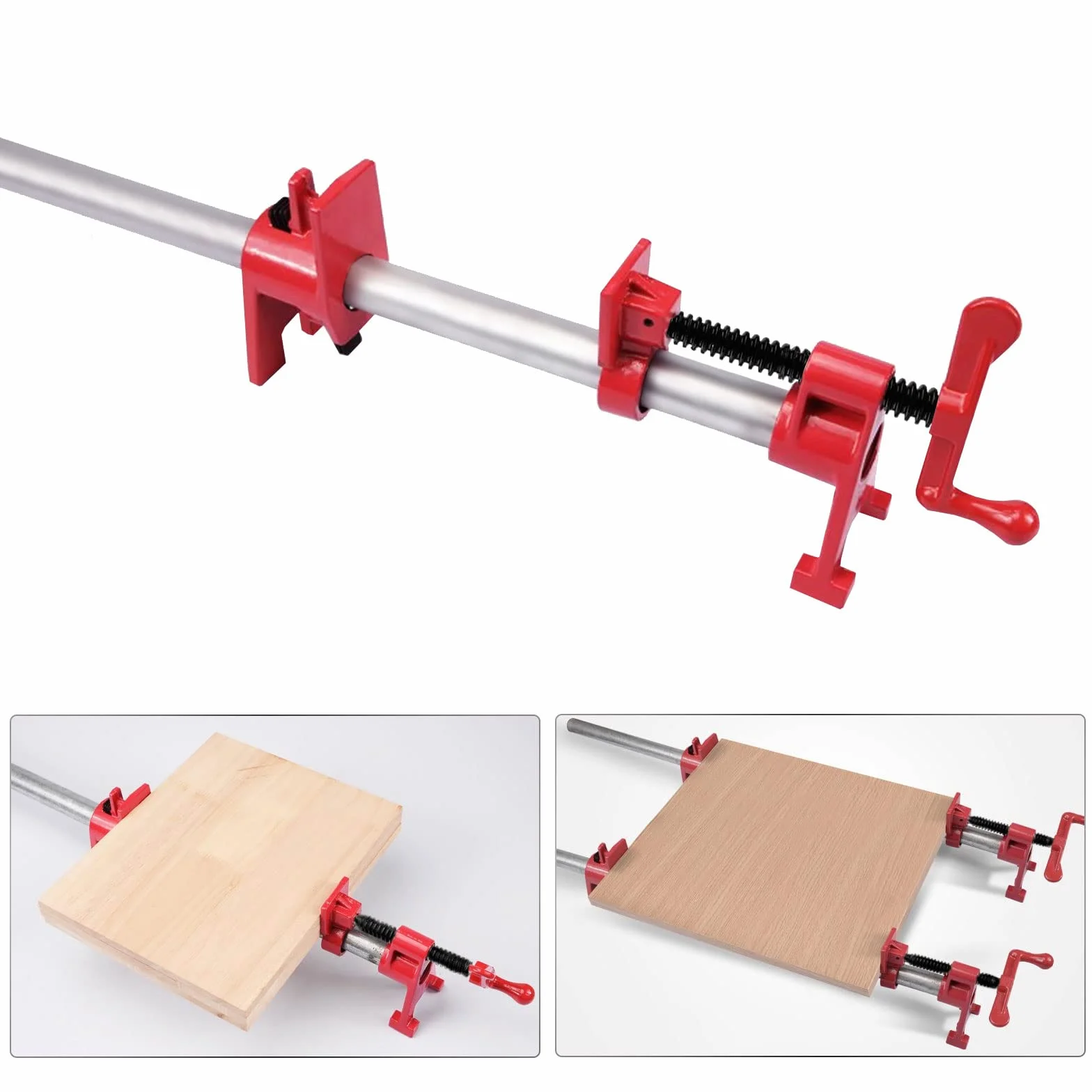3/4 Set di Morsetti in Metallo per Legno a Base Larga per impieghi rapidi a sgancio rapido Banco da Lavoro, Clamp Wood Heavy Duty in ghisa