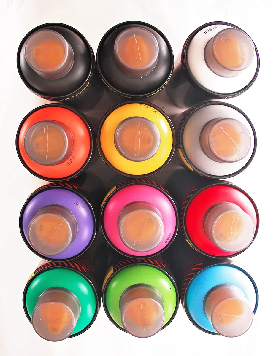 CLASH Bomboletta Spray Art Pack 12 Pezzi, Vernice Spray per Uso Artistico, Finitura Satinata