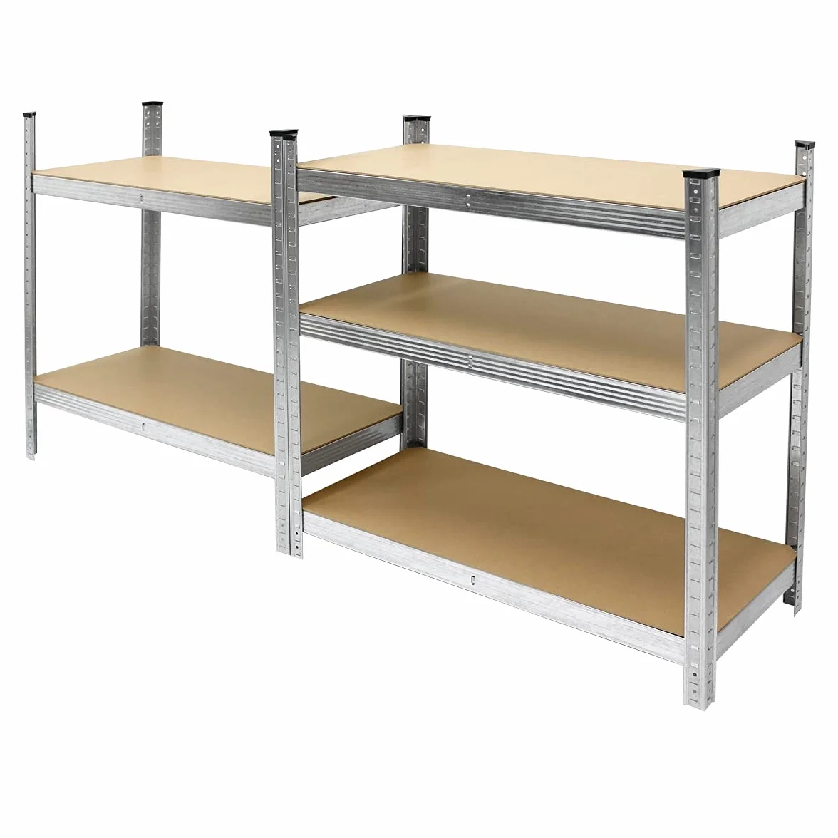 ECD Germany Scaffale Officina Carichi Oggetti Pesanti Lavoro Garage Magazzino Scantinato - 200x100x50 cm - Portata fino a 750 kg - Scaffalatura 5 Ripiani Metallo Senza Bullone Pannelli in MDF Robusto