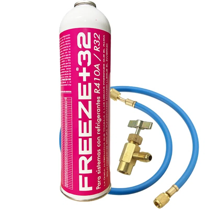 CONFEZIONE GAS BIOLOGICO GASESCO + 32 SOSTITUTO R410A R32 800 gr +VALVOLA + TUBO