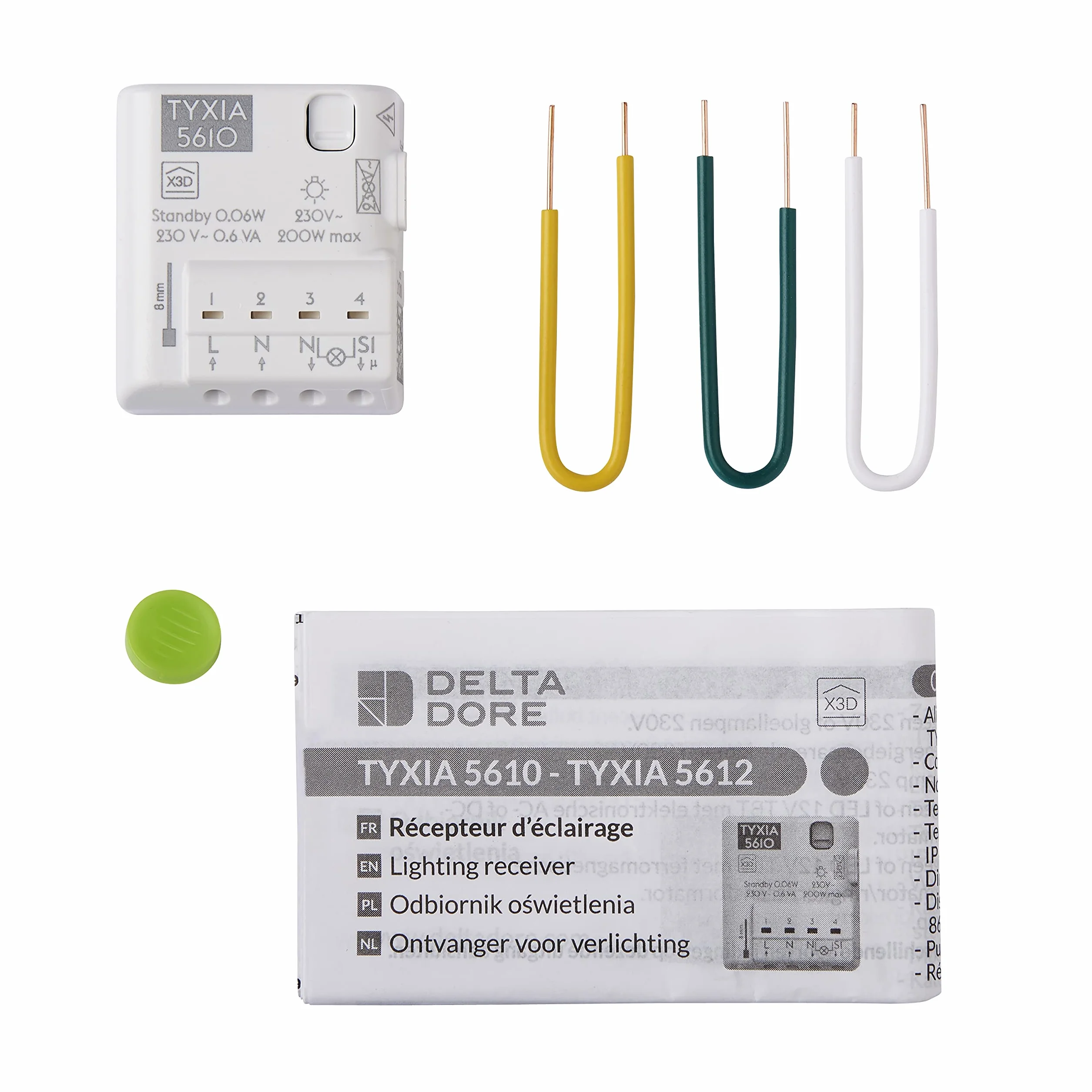 Delta Dore 6351400 TYXIA 5610 ricevitore Nano modulo, 230 V, Bianco