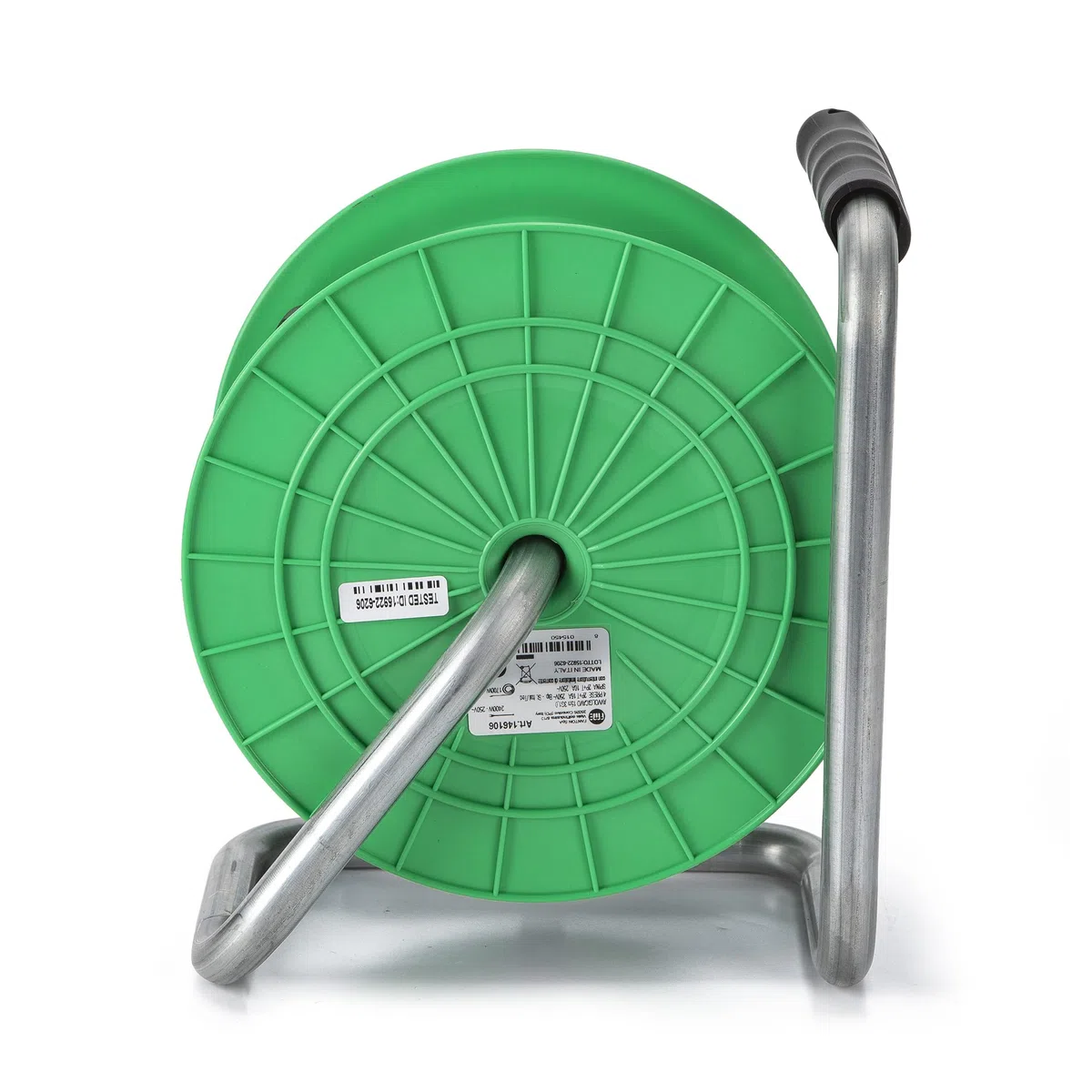 FANTON 146106 Avvolgicavo ZEUS Ø 195 mm. cavo 15 m. 3G1 H05VV-F spina italiana 2P+T 10A 4 prese bipasso italo/tedesche 2P+T 16A disco prese Ø 145 mm. + interruttore automatico luminoso di sovraccarico