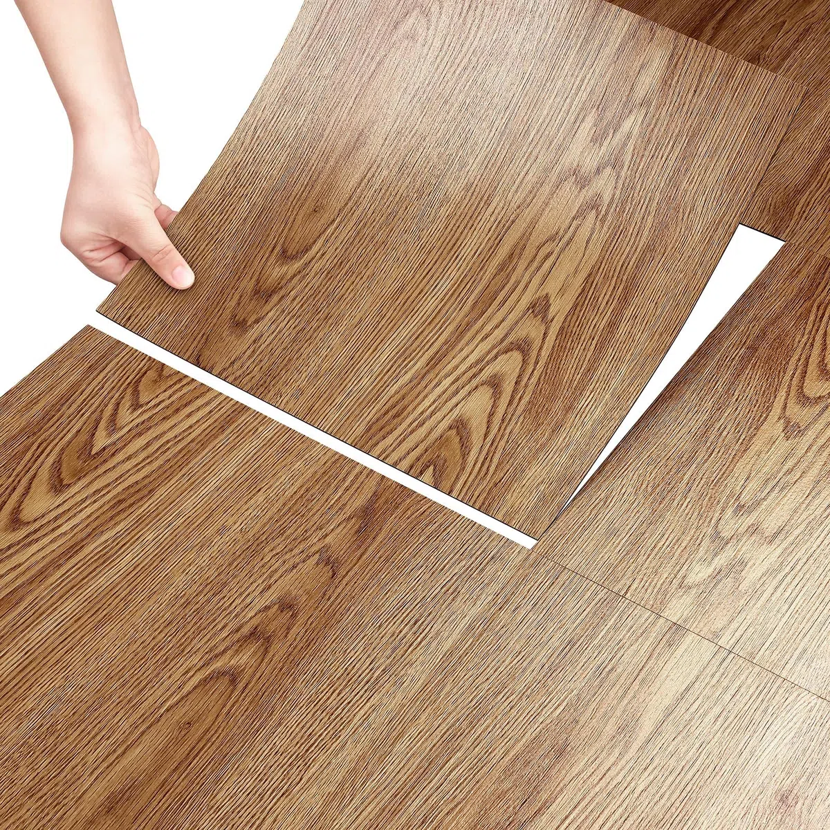 Stickyart 36 Pezzi Pavimento in PVC Effetto Legno Marrone Impermeabili 30cm X 30cm Pavimento PVC Adesivo Camera da Letto Parquet Adesivo per Bagno Rivestimento Autoadesivo per Pavimenti Cucina
