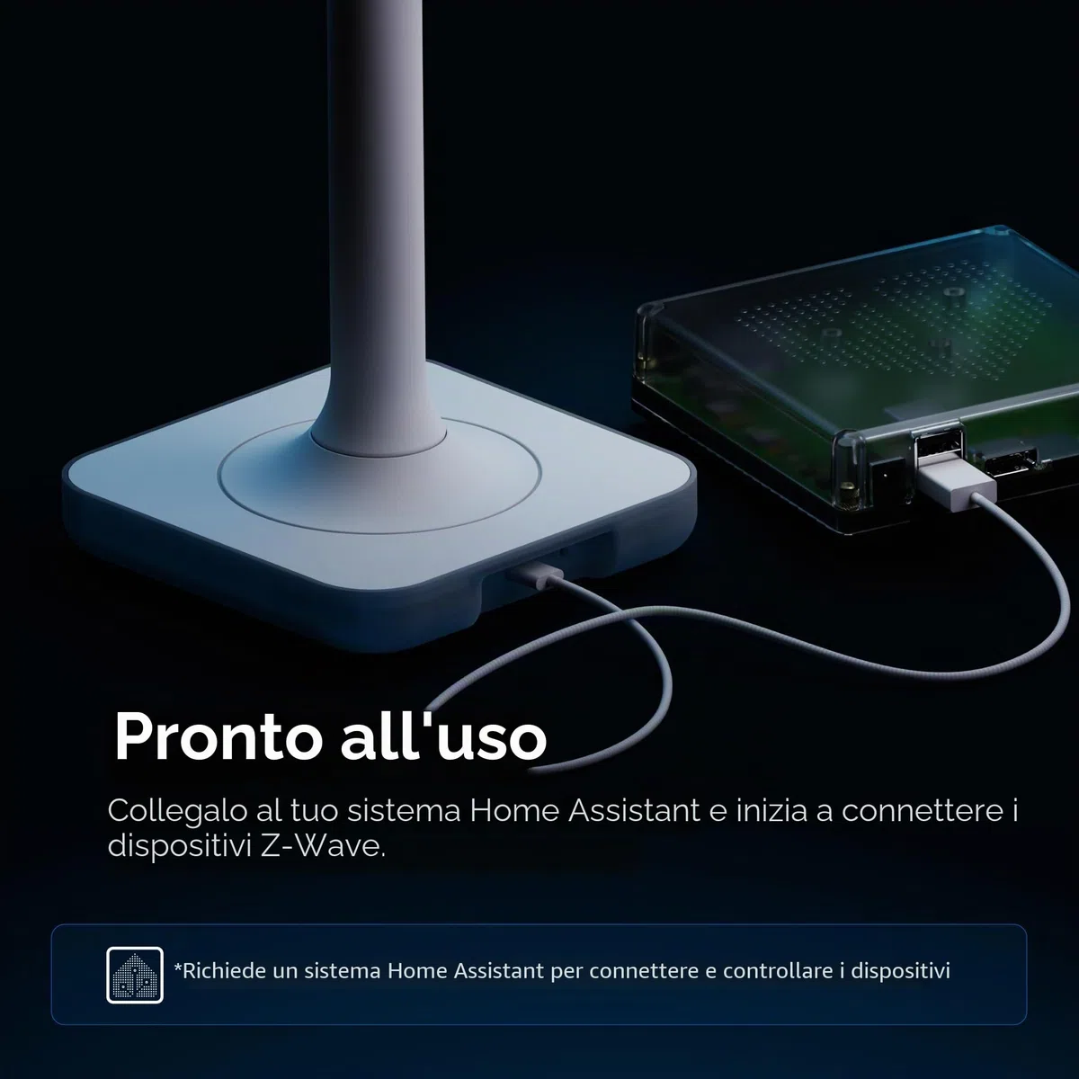Home Assistant Connetti ZWA-2 | Collega i dispositivi Z-Wave a Home Assistant | Hardware ufficiale dell'assistente domestico