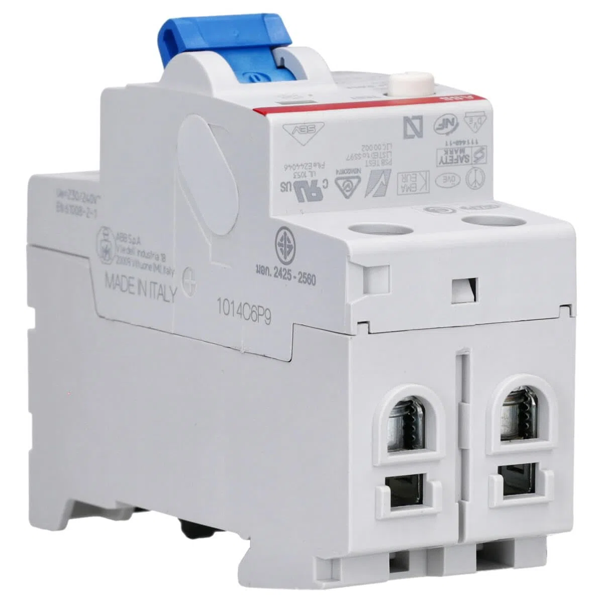 ABB RCD - Interruttore differenziale salvavita, bipolare, da 25 A, corrente differenziale 0,03 A, per corrente d'errore