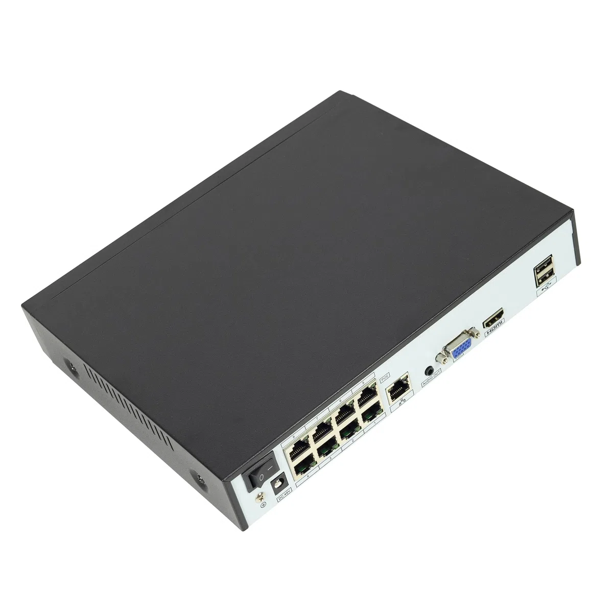 POE NVR PNI House IP716J, 16 canali 4K 8MP, 8 canali POE sì 8 canali IP, nero