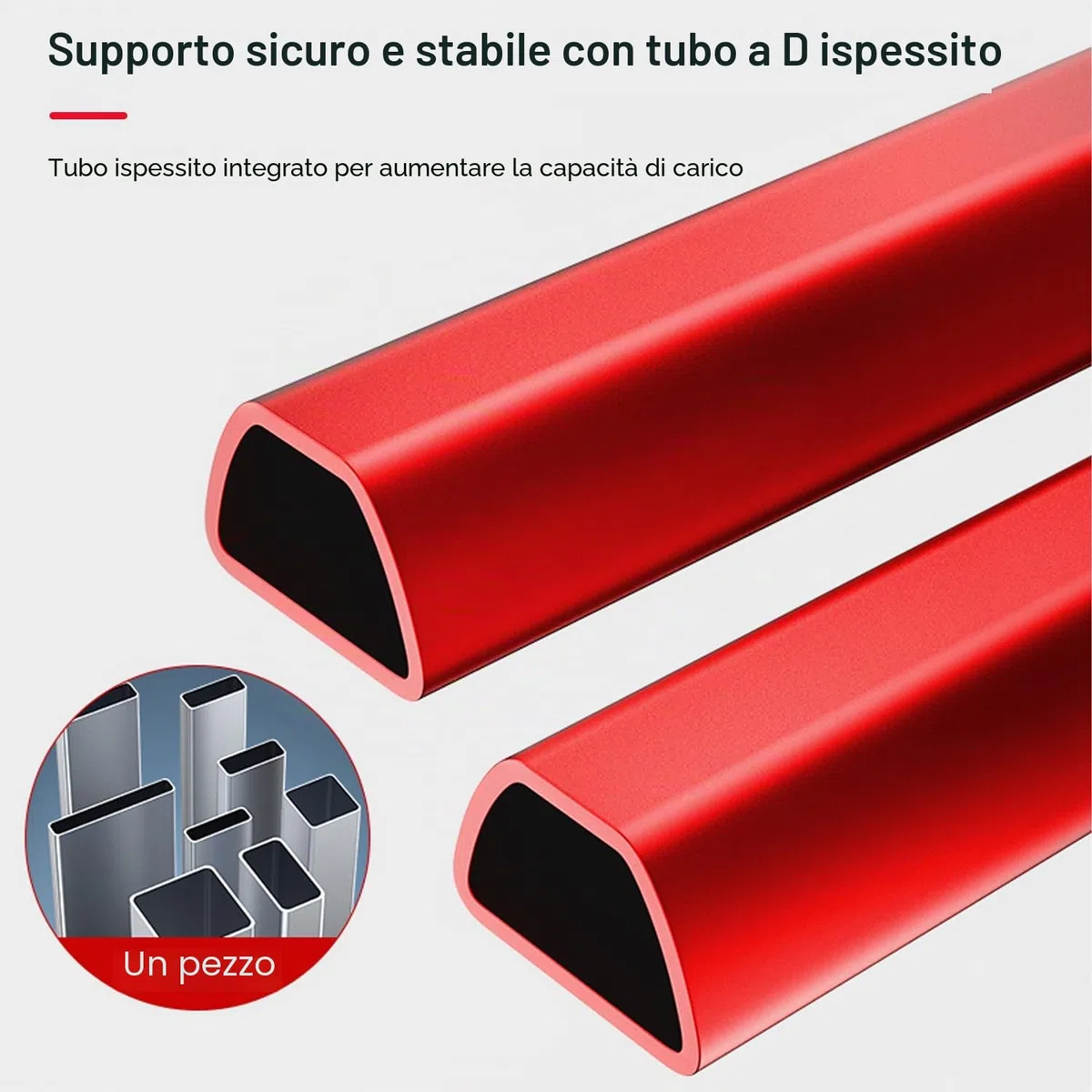 SEVEN COMFORT Scaletta pieghevole con corrimano, 4 gradini, antiscivolo, facile da riporre, ampi gradini, adatta per cucina, casa e soggiorno, portata fino a 150 kg (rosso, 4 livelli)