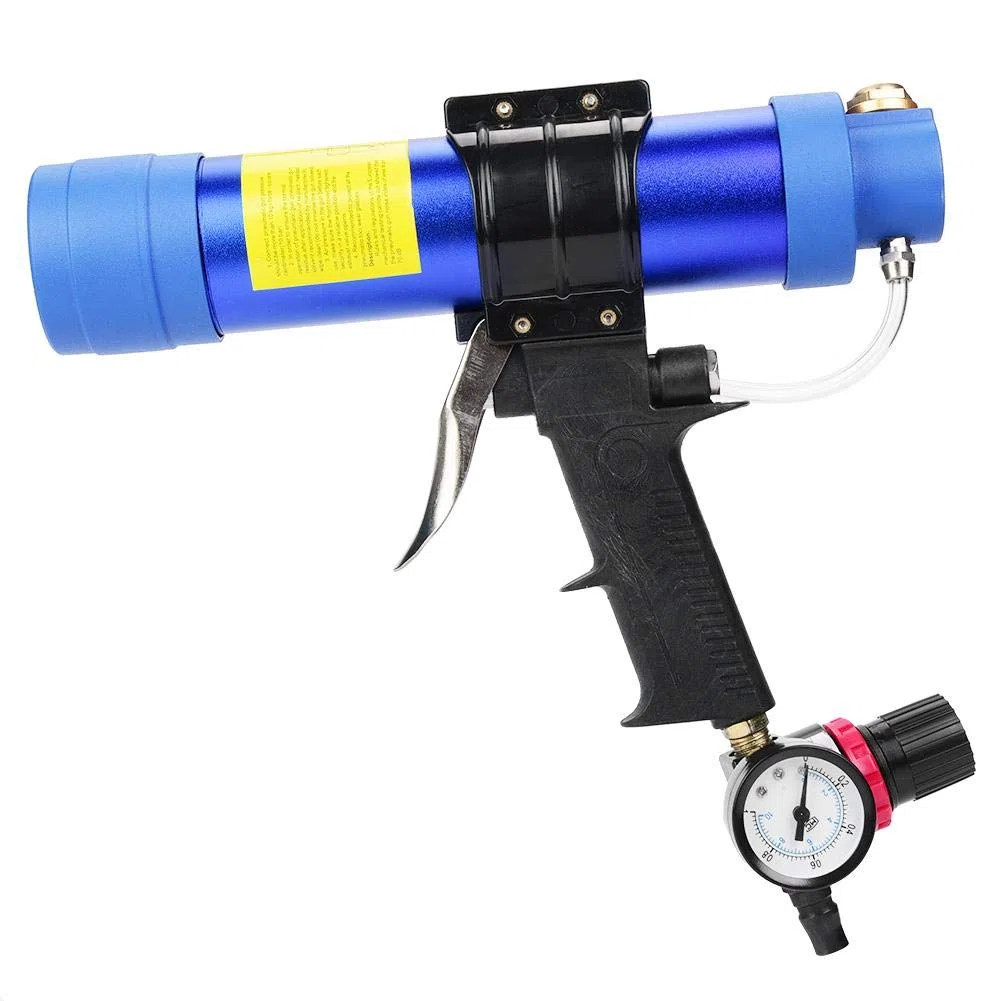 Pistola Sigillante Pneumatica 310ML per Calafataggio Vetro con Controllo Velocità Aria Compressa Professionale