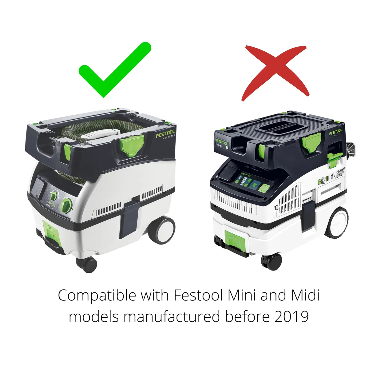 Macam sacchetto filtrante riutilizzabile compatibile con aspirapolvere Festool Mini e Midi