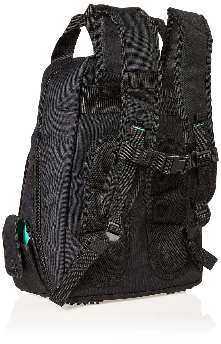 Amazon Basics Zaino, con 55 tasche, porta attrezzi, e illuminazione, Nero