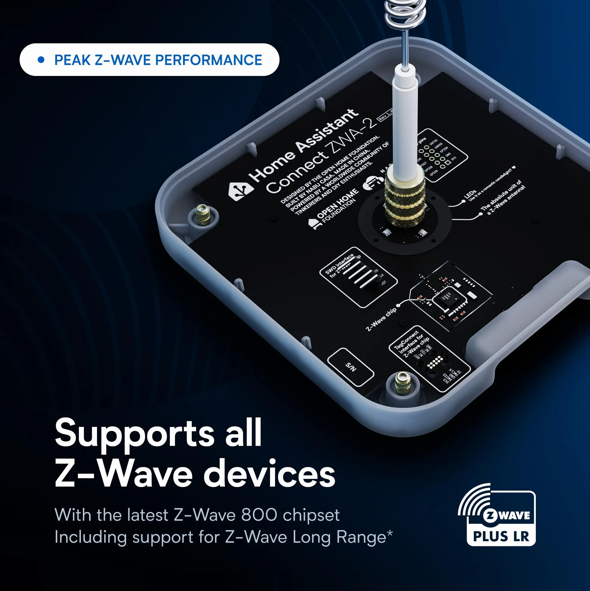 Home Assistant Connetti ZWA-2 | Collega i dispositivi Z-Wave a Home Assistant | Hardware ufficiale dell'assistente domestico