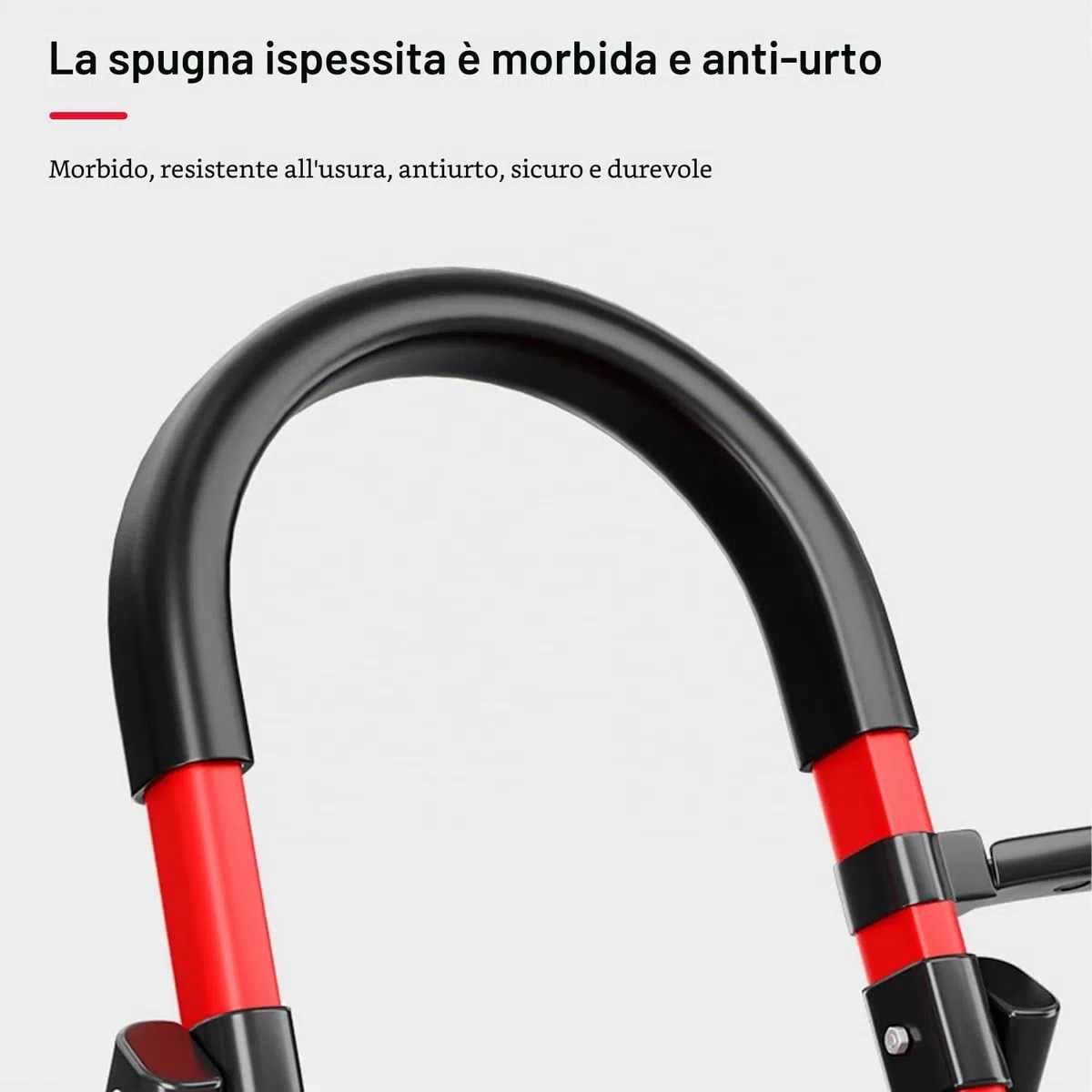 SEVEN COMFORT Scaletta pieghevole con corrimano, 4 gradini, antiscivolo, facile da riporre, ampi gradini, adatta per cucina, casa e soggiorno, portata fino a 150 kg (rosso, 4 livelli)