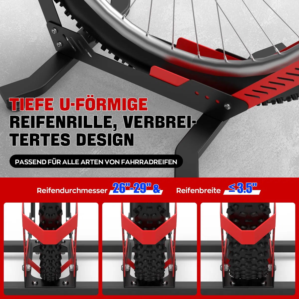 IMAYCC Professionale Supporto Bici da Terra, Rastrelliera Biciclette per 24”-29” MTB, Ebike, Bici da Strada, Corsa, Tetto, Bambino, Portabici da Terra per Garage, Cantina e Appartamento