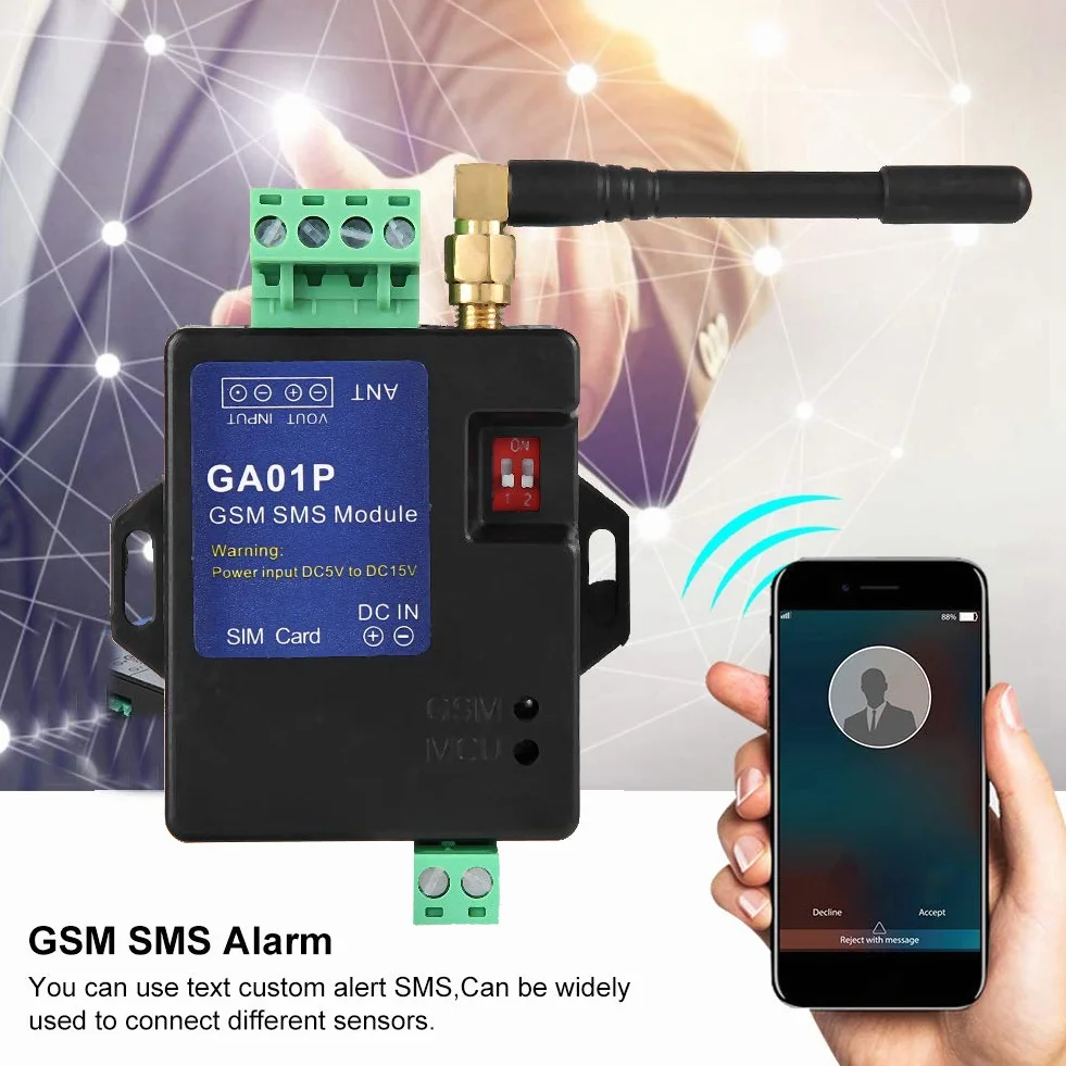 AllarmeGsm Ga01P Mini Smart Remote Power Failure Alert Sms Call Allarme Sicurezza