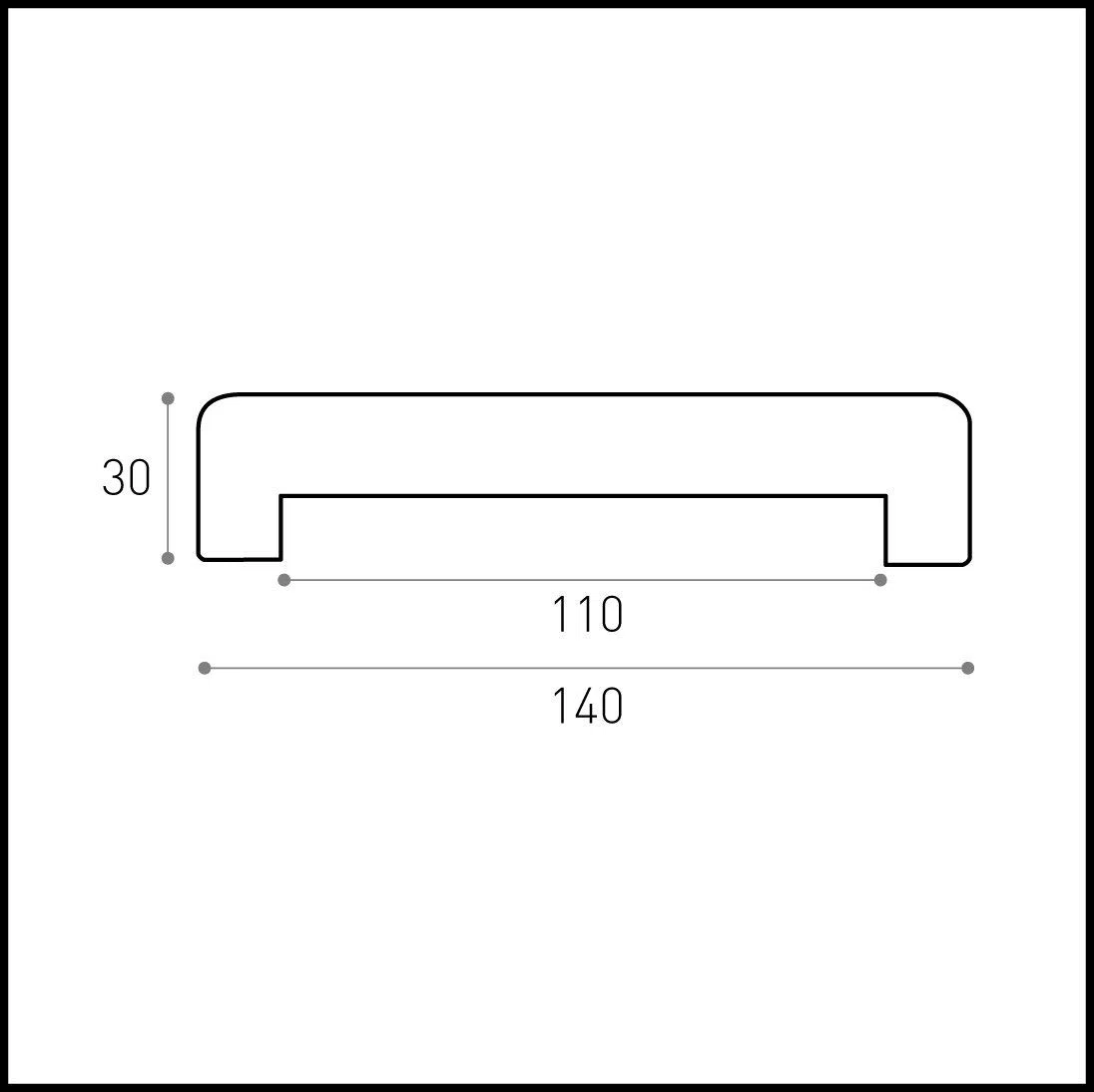 Hobby Legno - Coprimuretto Massello In Legno Laccato Bianco mm. 30X140X2500 Per Muro Da mm. 110(Prezzo Per ml. 2, 50)