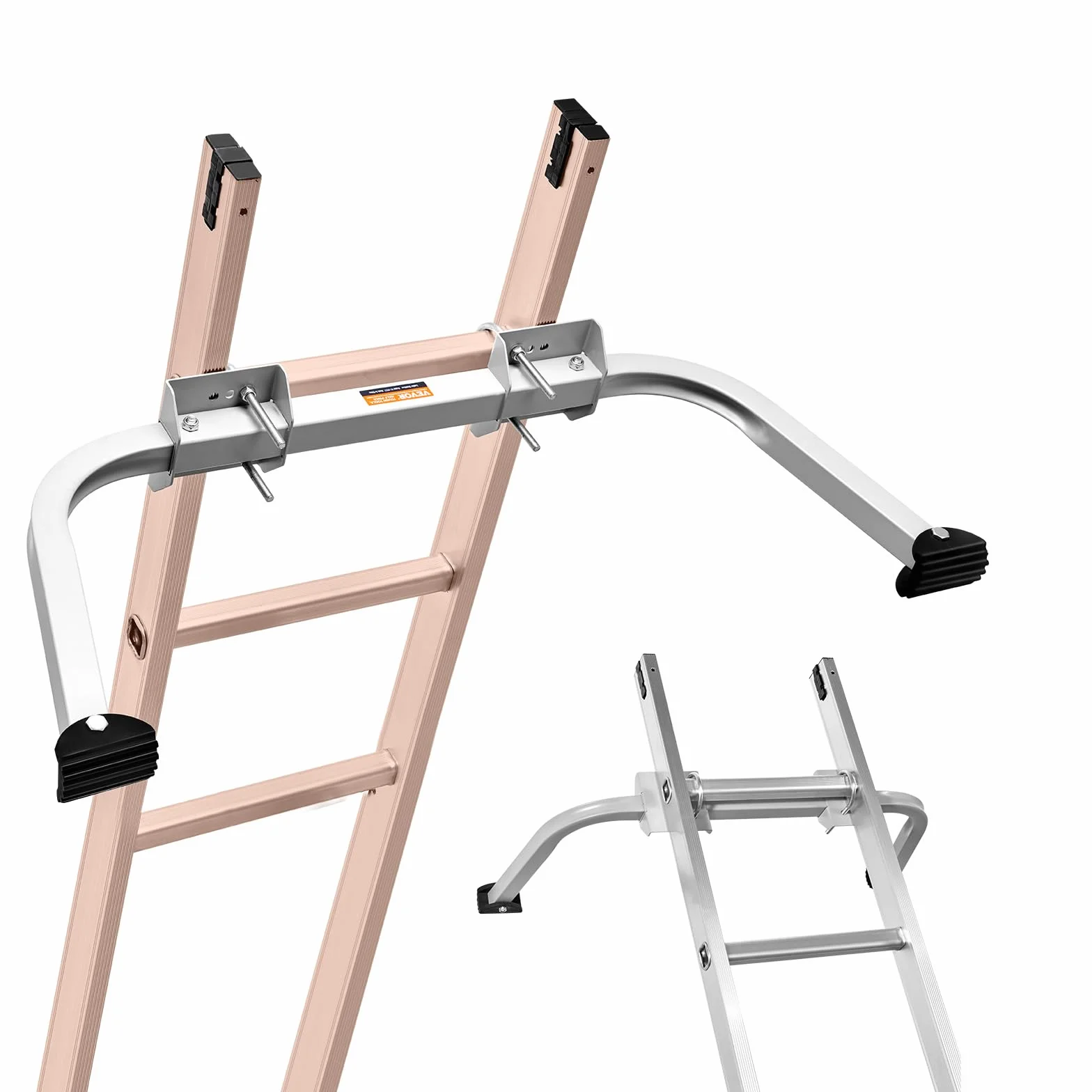 VEVOR Stabilizzatore per Scale, Portata di 150 kg Distanziatore per Scale Estensibili, Accessori per Scale a Parete/Aperte per Grondaie, Facile Usare, Ampia Adattabilità e Piedini in Gomma Antiscivolo