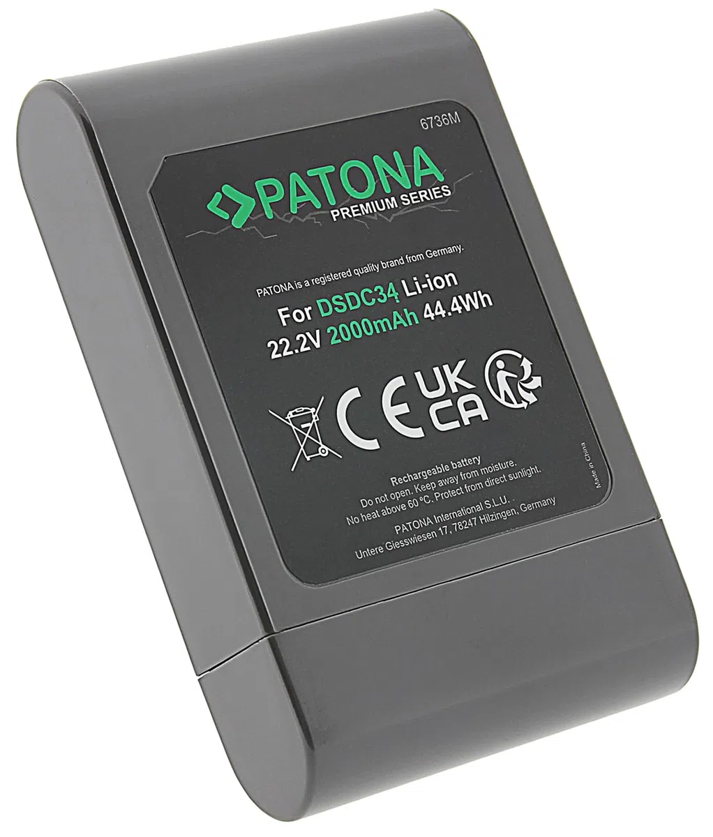 PATONA Premium Batteria ricambio per Dyson 202932-02 202932-05 202932-06 917083-01 965557-03 965557-06 2000mAh compatibile con DC31 Animal DC34 DC35 DC44 DC45 DC56