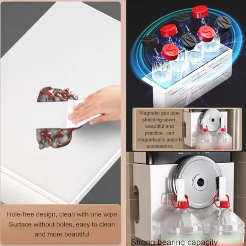 Pannello di tubazioni per scaldabagno, pannello di visualizzazione organizer per pannelli per unghie, scaffale multifunzione per garage, ufficio, pannello decorativo per tubazioni a gas