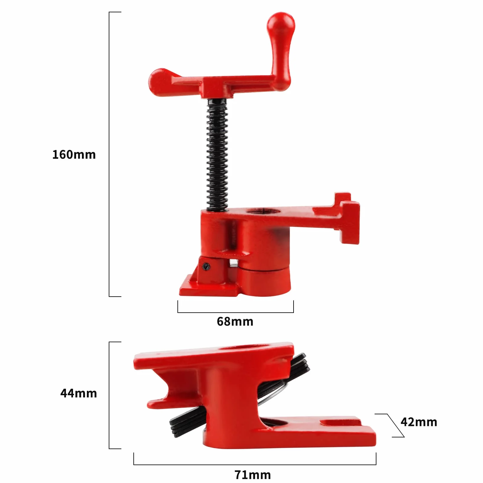 3/4 Set di Morsetti in Metallo per Legno a Base Larga per impieghi rapidi a sgancio rapido Banco da Lavoro, Clamp Wood Heavy Duty in ghisa