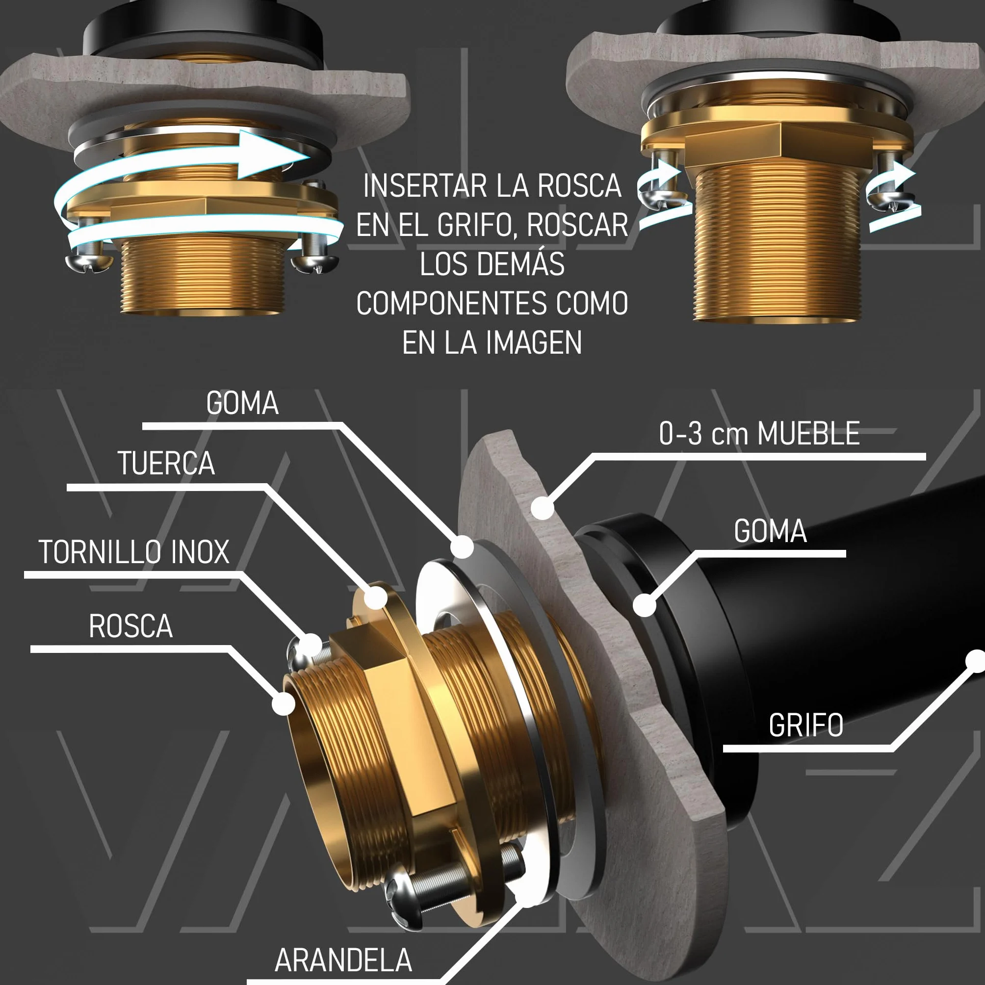 VALAZ Rubinetto Bidet Cromato | Apertura a Freddo, Miscelatore Lavabo Bagno Acqua Fredda e Calda, Risparmio Acqua | Installazione Facile e Veloce | Ottone, Inossidabile, Elegante, Quadrato, Serie Muga