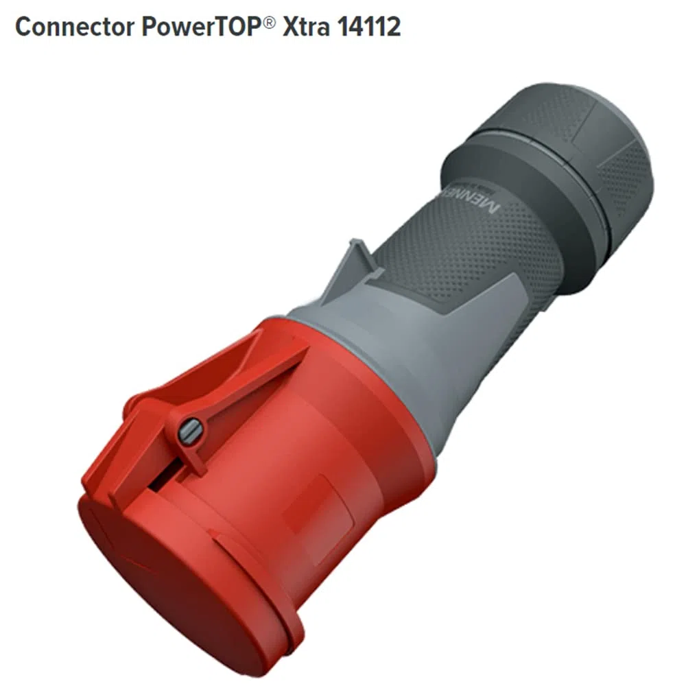 Mennekes 101300054 Prolongadores Power top Xtra, prese CEE, 400 V, 50 – 60 Hz, 63 A, poli, IP 44 gradi protezione, rosso