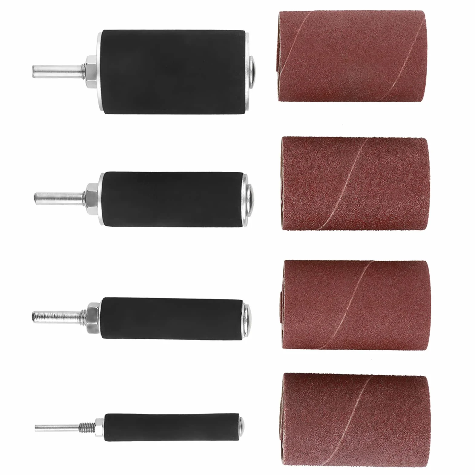 Kit Tamburo Levigatura in Gomma 20 Pezzi per Trapano a Colonna con Custodia Dimensioni 1/2" 3/4" 1" 1,5"