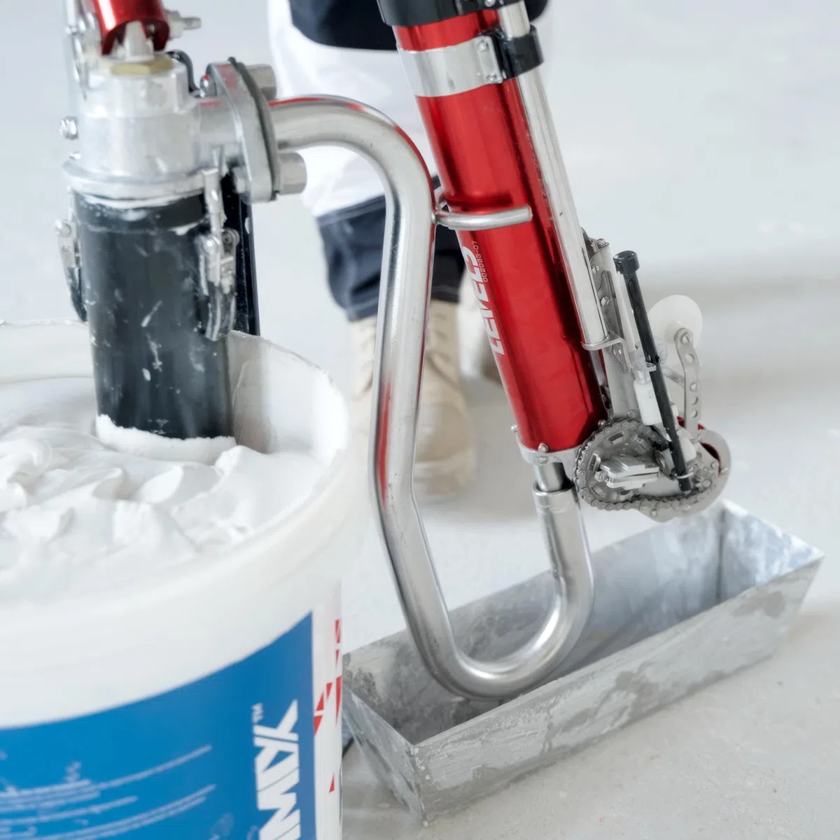 LEVEL5 Set di base per nastratura automatica, cono automatico, pompa composta, collo d'oca, rullo angolare con manico fisso, per nastrare pareti e soffitti, cartongesso